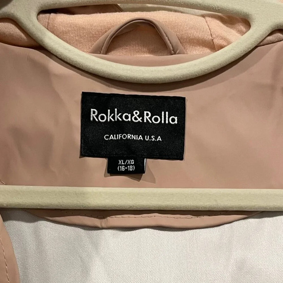 Rain Jacket | Waterproof | Hooded | Coral Peach | Rokka&Rolla | EUC - Picture 6 of 13